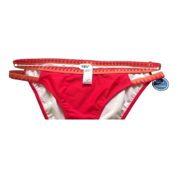 Swimsuits For All red dual crochet straps classic scrunch bikini bottom Women 18 - Picture 8 of 11